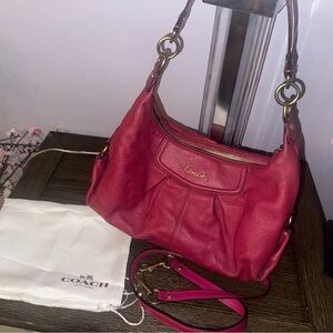 Coach magenta leather Ashely handbag